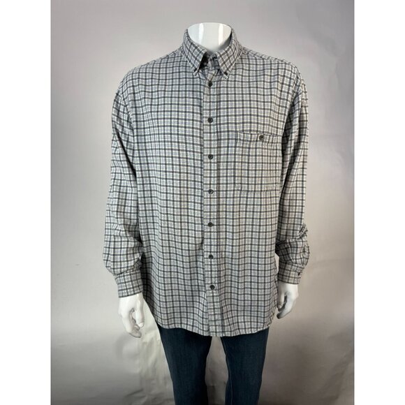 Roundtree & Yorke Authentic Portuguese Flannel Men’s Plaid Button-Down Shirt L - Picture 7 of 16